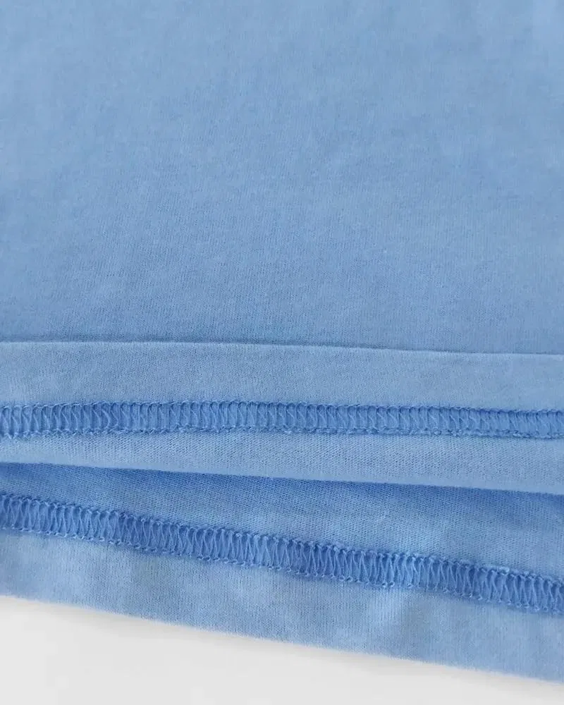 Футболка с принтом V-образным вырезом It's The Gulf of Mexico for Fck's Sake, Sky Blue — фото 3