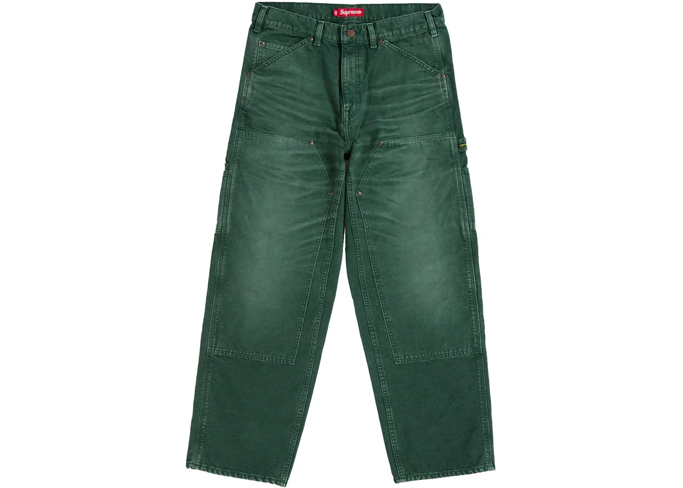 Мужские штаны карго с двумя накладными карманами Supreme Worn Double Knee Painter Pant, Green