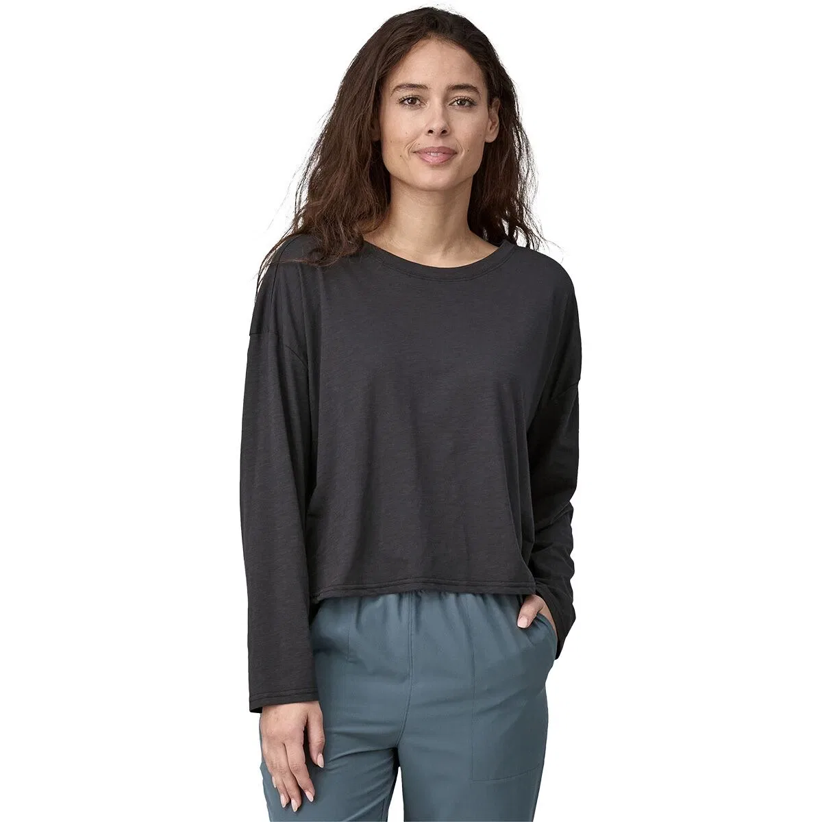 Женский лонгслив свободного кроя Mainstay Patagonia, Ink Black