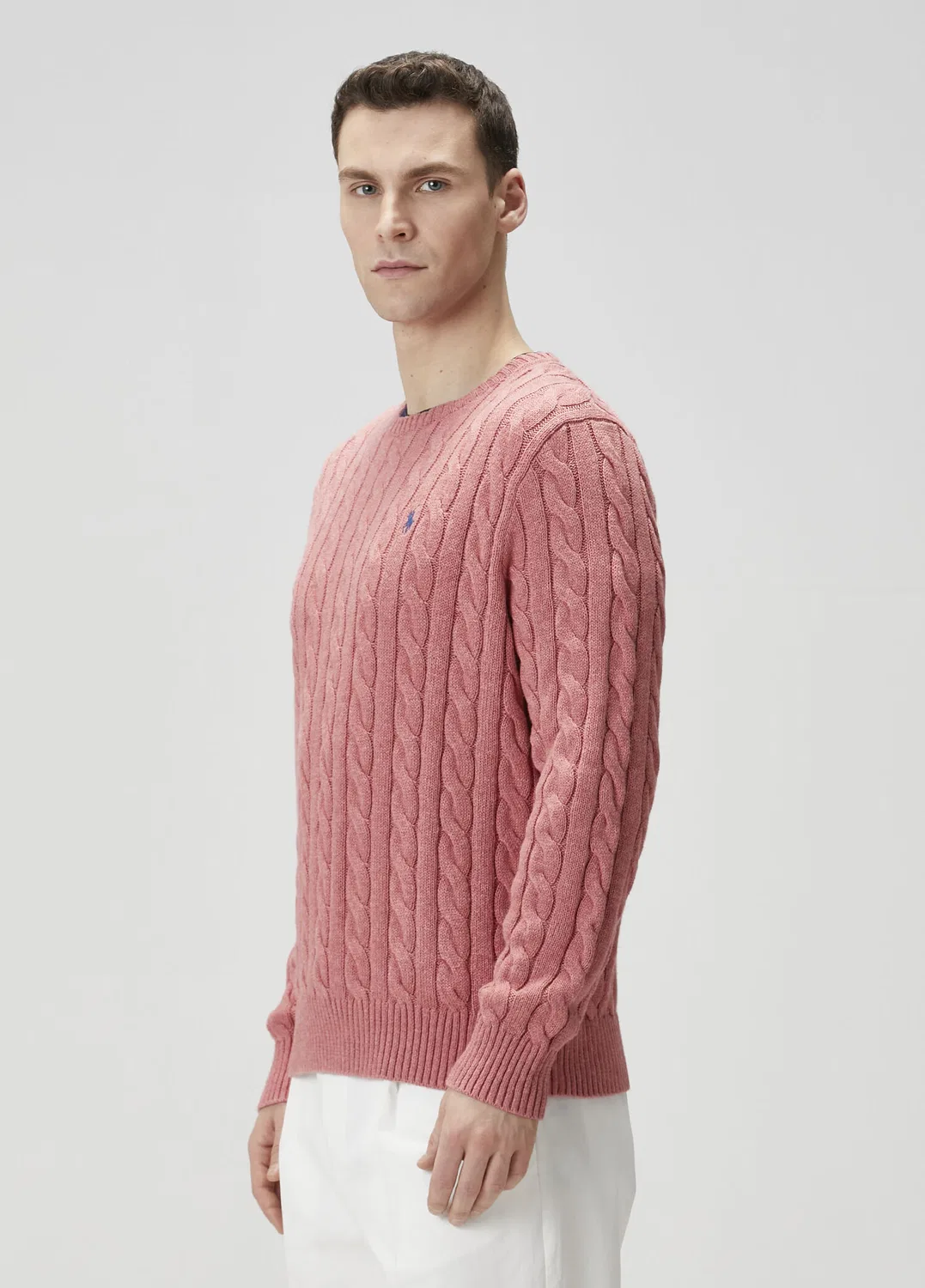 Свитер с косами Polo Ralph Lauren, Pink — фото 3
