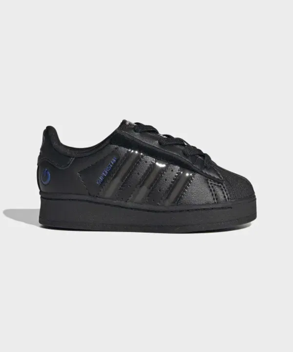 Кроссовки Superstar LED с подсветкой, EL Infant Adidas, черный