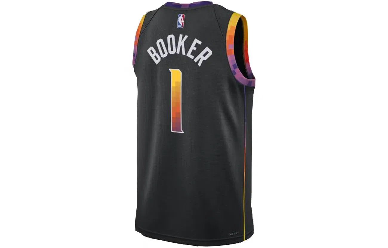 Джерси баскетбольное с принтом Devin Booker 1 Jordan, черный — фото 3