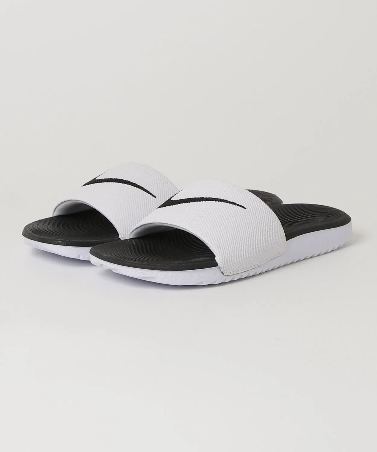 Детские сандалии-слайды Nike Kawa Slide, Белый/Черный