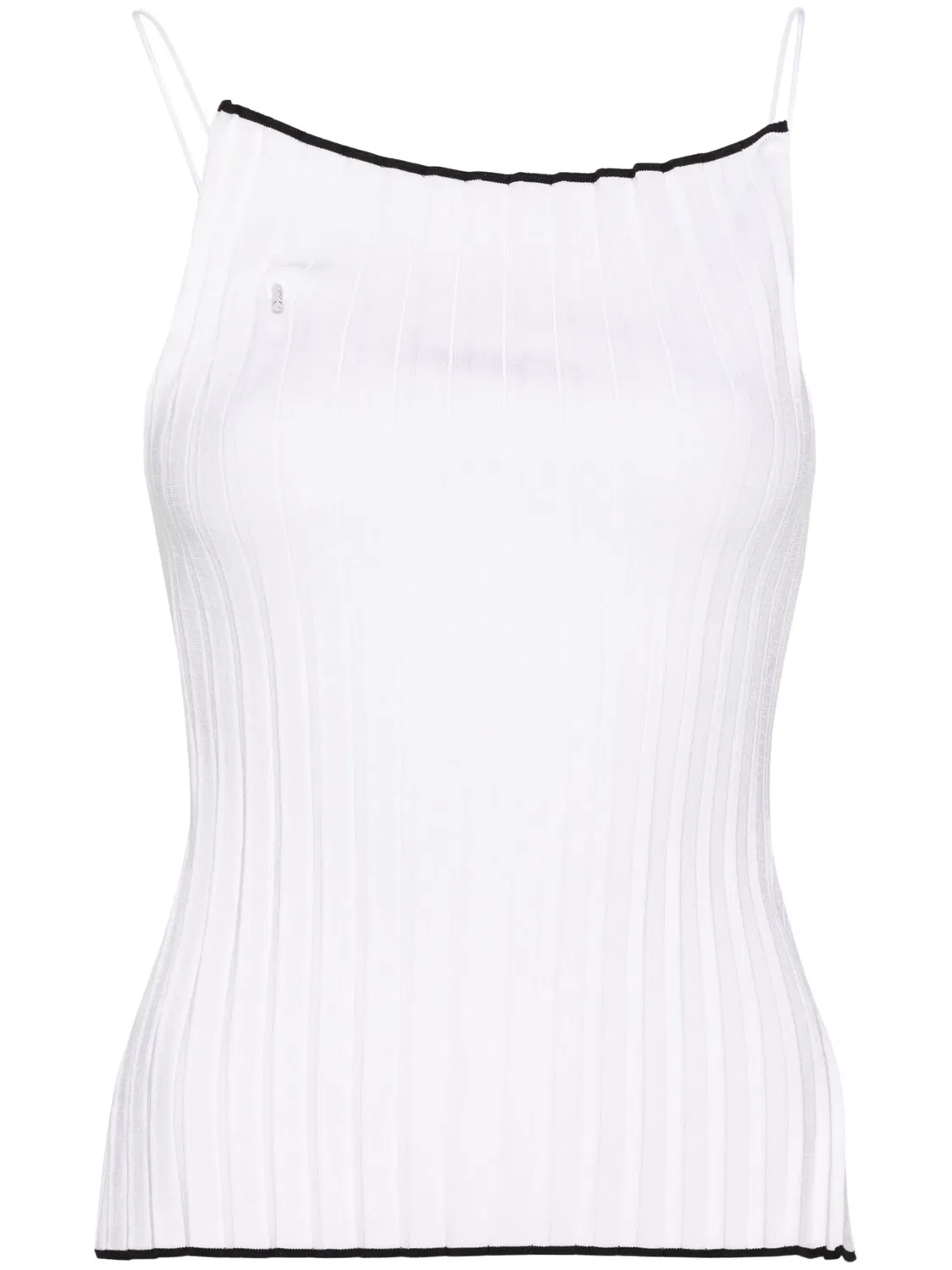 Jacquemus Топ плиссе, белый