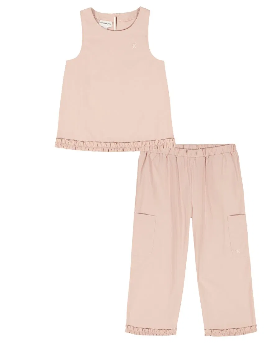 Комплект из топа без рукавов и широких брюк Calvin Klein, Pink