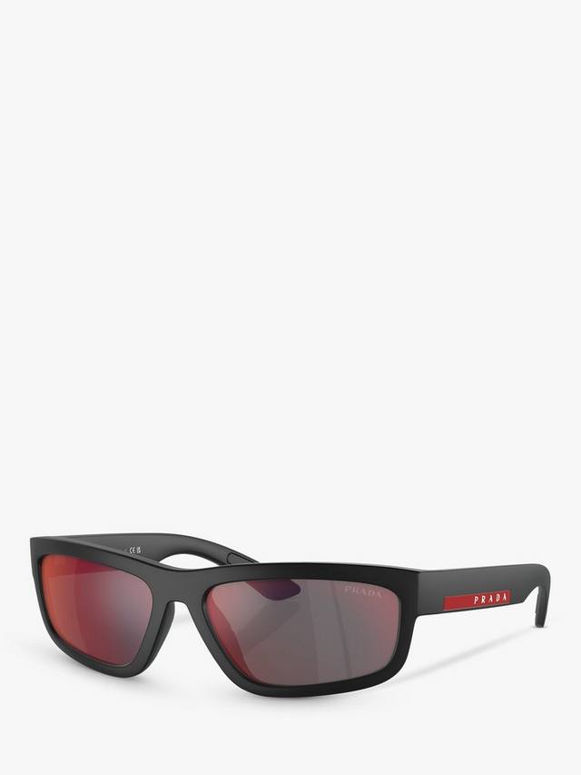 

Мужские прямоугольные солнцезащитные очки ps05zs Prada, черный