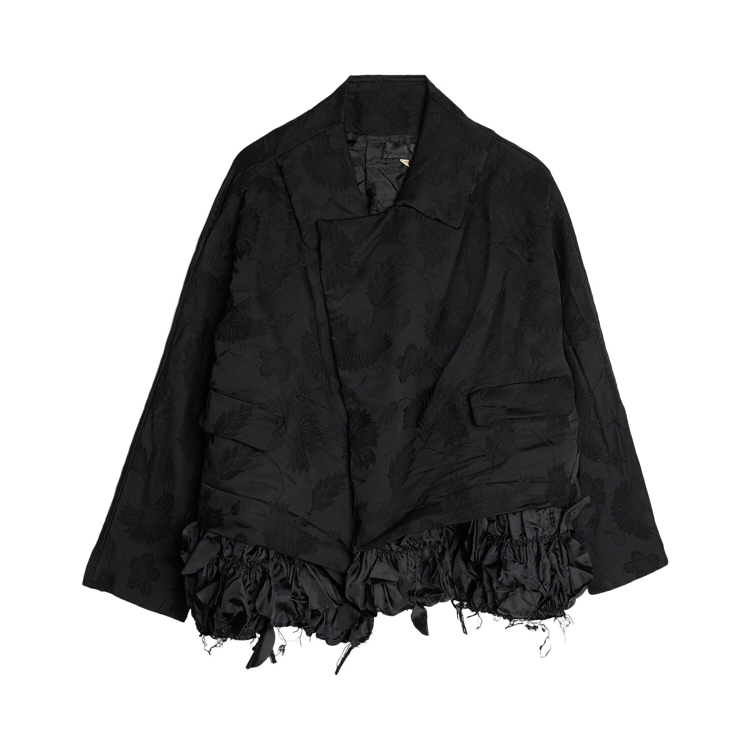 

Куртка Comme des Garçons с вышивкой и оборками на подоле, цвет Черный