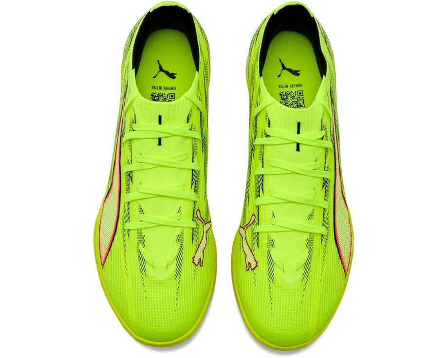 Мужские футбольные бутсы PUMA Ultra 6 Match Turf Trainer, Yellow Alert/Black/Glowing Red/Lime Squeeze — фото 2