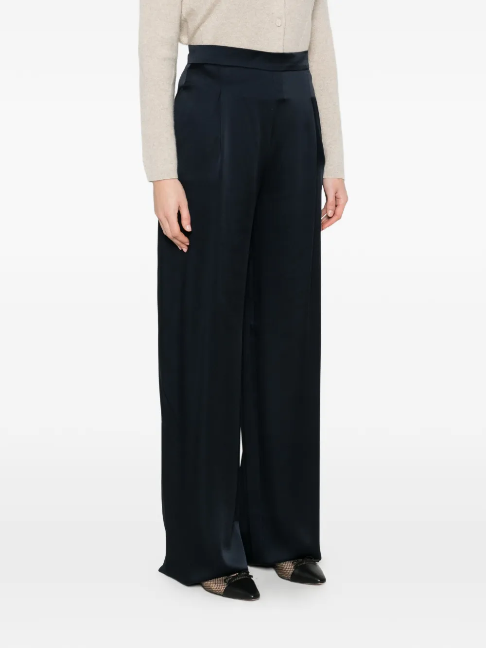 Плиссированные классические брюки Msecono Max Mara, синий — фото 3