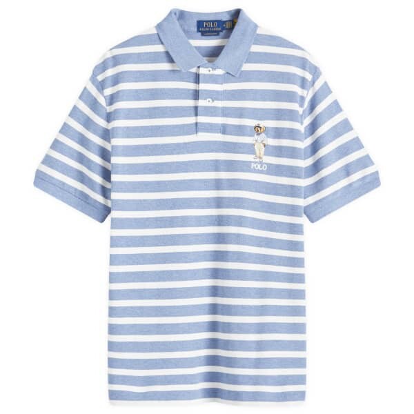 

Рубашка-Поло с полосками медведя Polo Ralph Lauren, белый