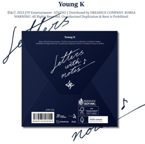 

CD диск Young K ( Day 6 ): Letters With Notes (Digipack Ver.) - Photobook, Photocards, Postcard, Folding Poster, Lyric Sticker & Clear Bookmark