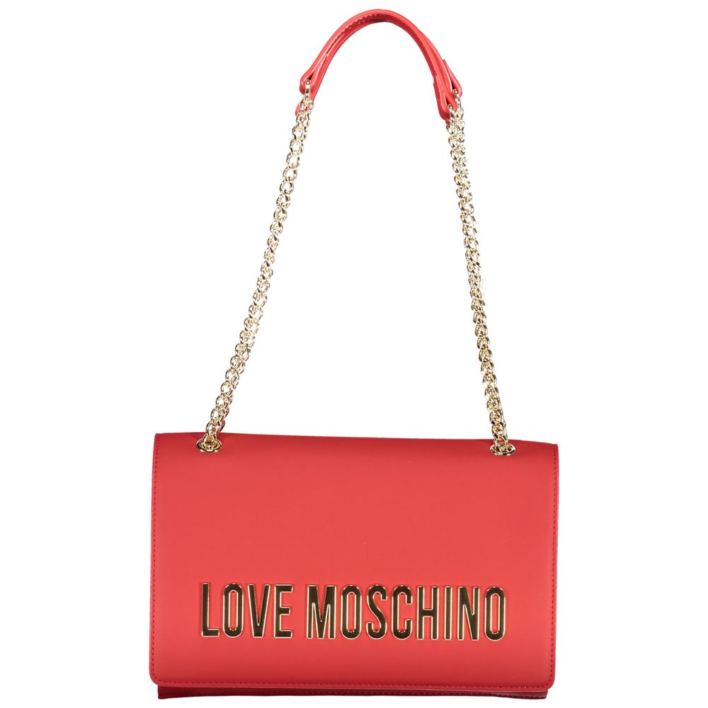 

Красная полиэтиленовая сумка LOVE MOSCHINO