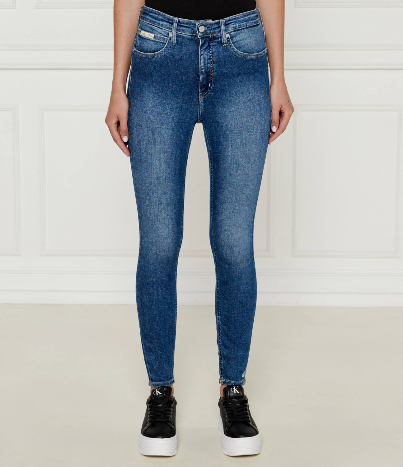 

Джинсы CALVIN KLEIN JEANS Super Skinny fit high rise, синий