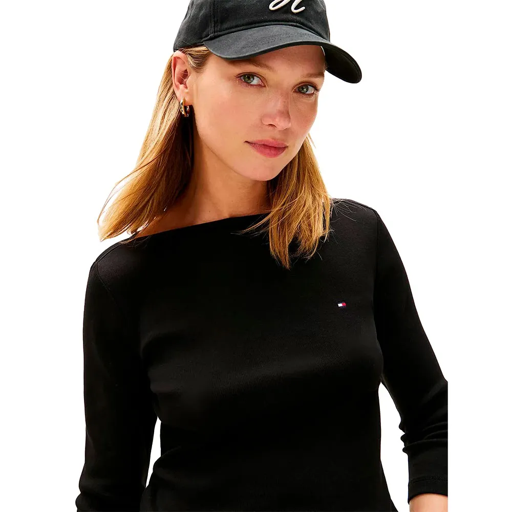 Футболка Tommy Hilfiger Slim Cody с рукавом 3/4, черный — фото 4