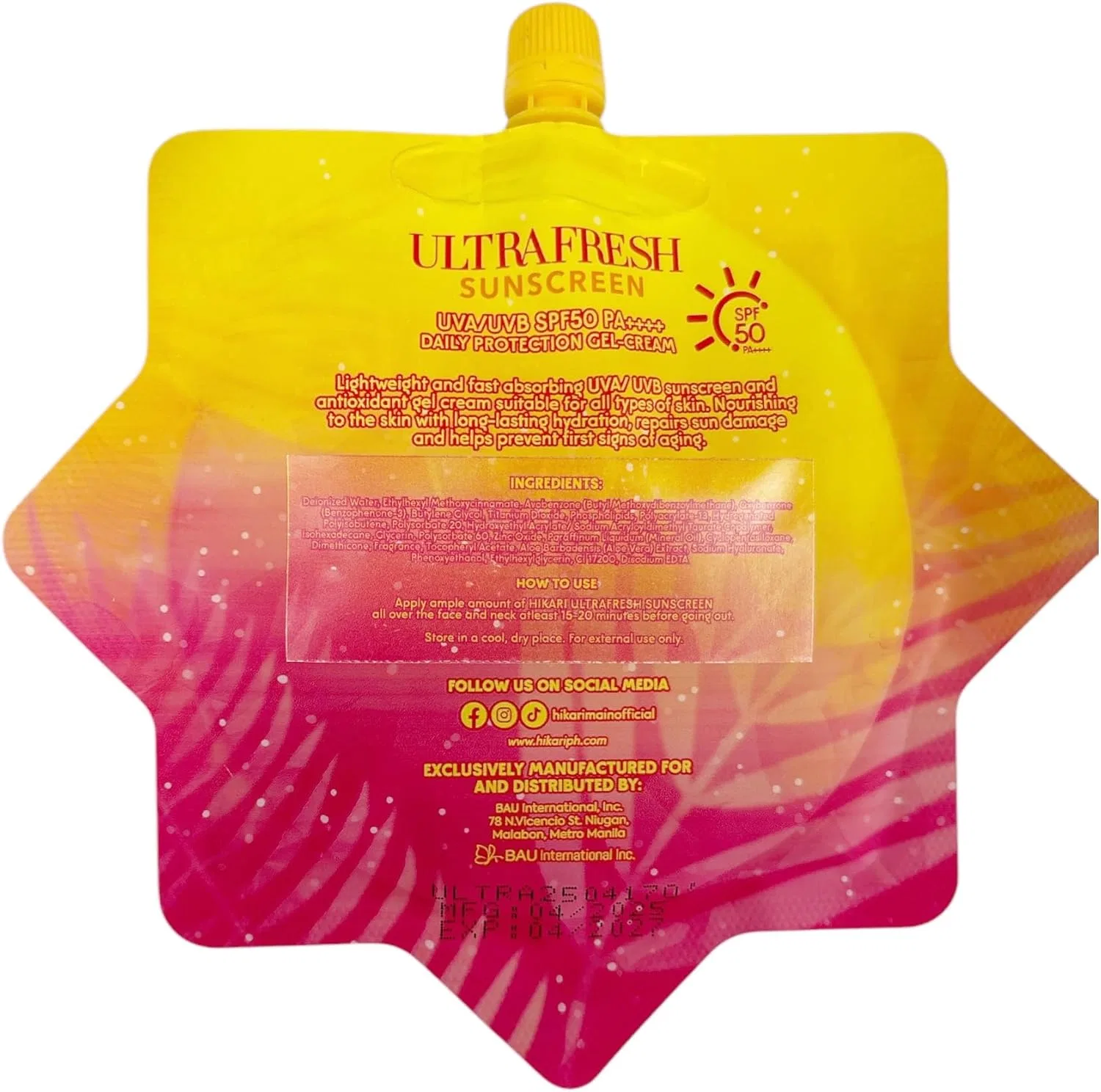 Солнцезащитный крем HikariSkin Essentials Ultra Fresh Sunscreen SPF 50, 50 мл Generic — фото 2