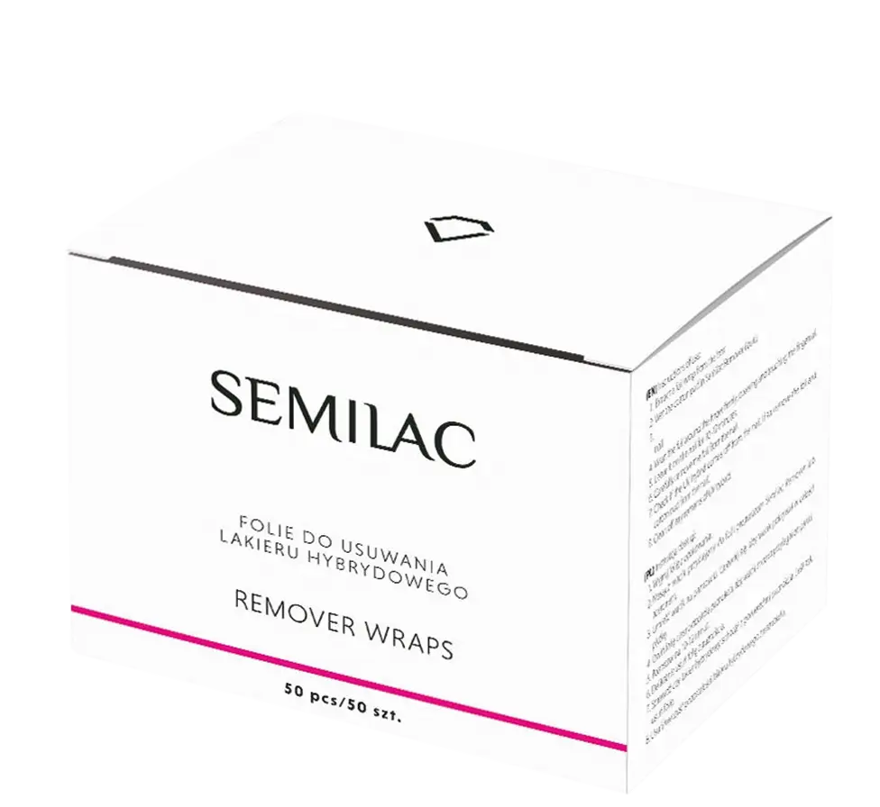 

Semilac Remover Wraps гибридная пленка для снятия лака, 50 шт.