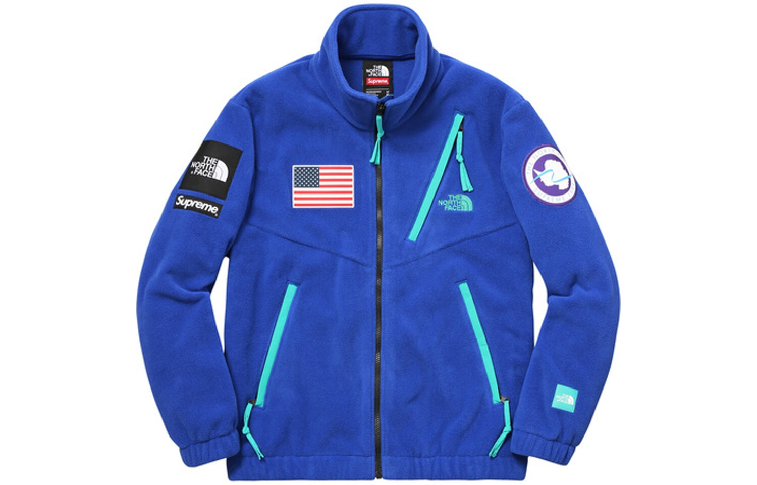 

Куртка унисекс The North Face X Supreme бархатная, синий