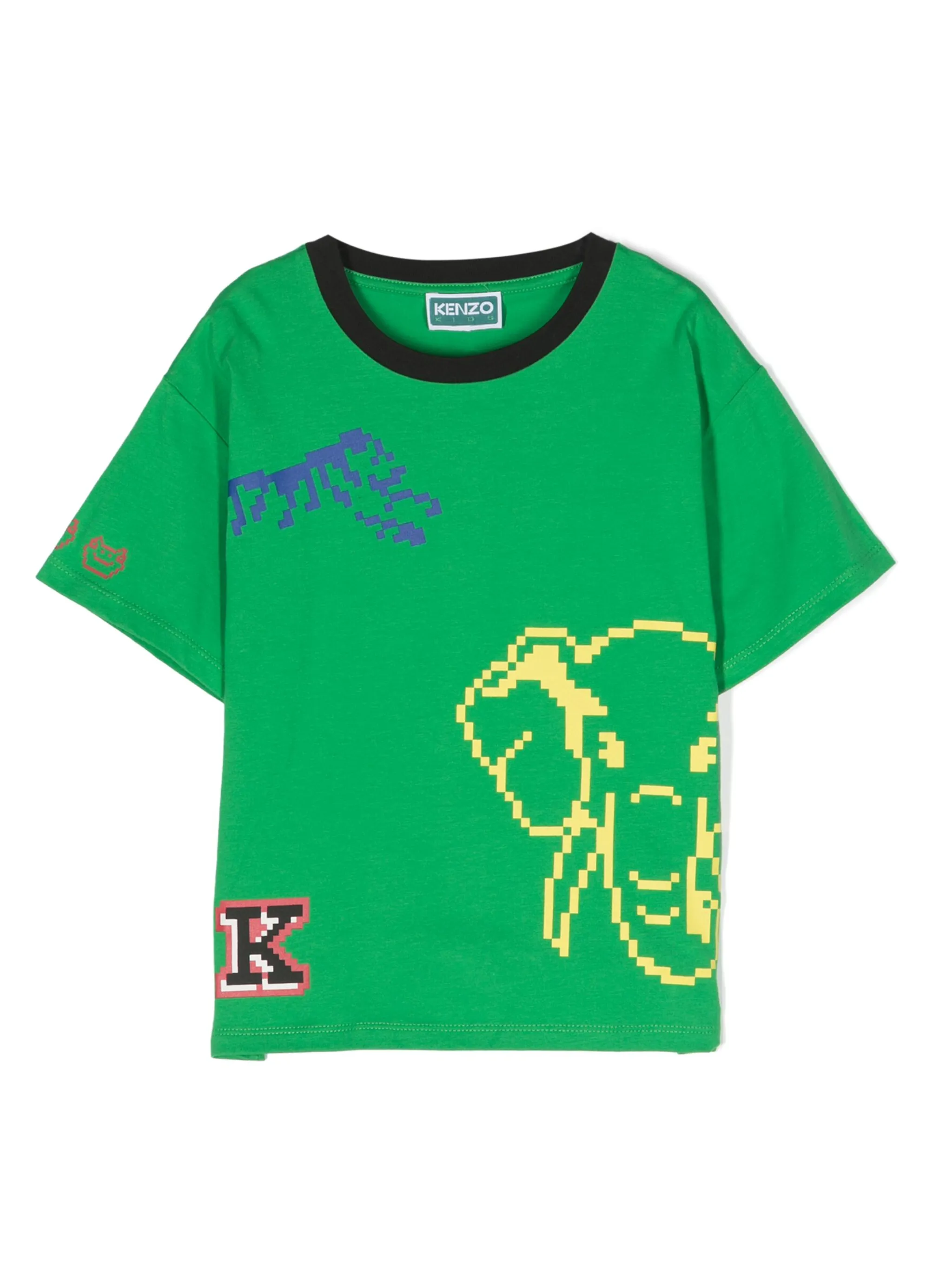 

Футболка из органического хлопка с логотипом Kenzo Kids, зеленый