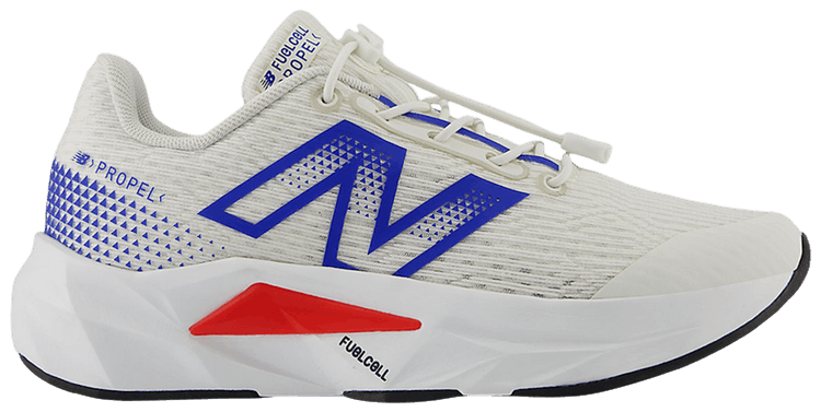 

Кроссовки New Balance FuelCell Propel v5 Bungee Lace Little Kid 'Sea Salt Royal True Red', кремовый