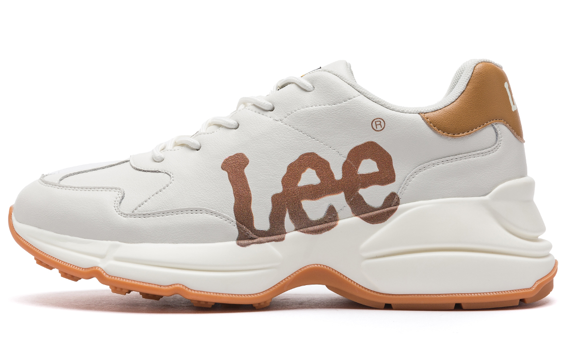 

Дышащие низкие массивные кроссовки для увеличения роста для мужчин Lee, Beige
