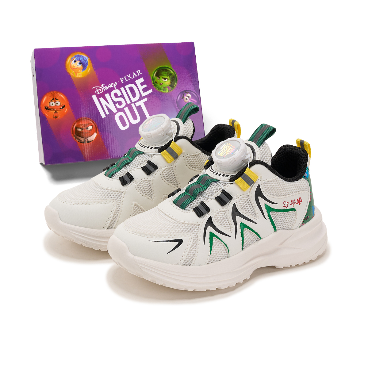 

Нескользящие, противоударные, износостойкие, легкие, амортизирующие, низкие детские кроссовки для повседневной носки Disney, белый/зеленый