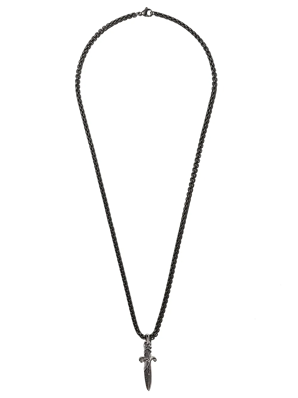 

Серебряная подвеска Waves Dagger с бриллиантами (43.8 мм) David Yurman, черный