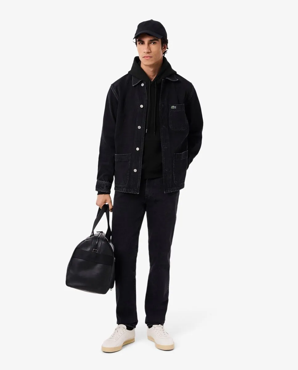 Мужская толстовка с капюшоном с множественными белыми принтами Lacoste — фото 4