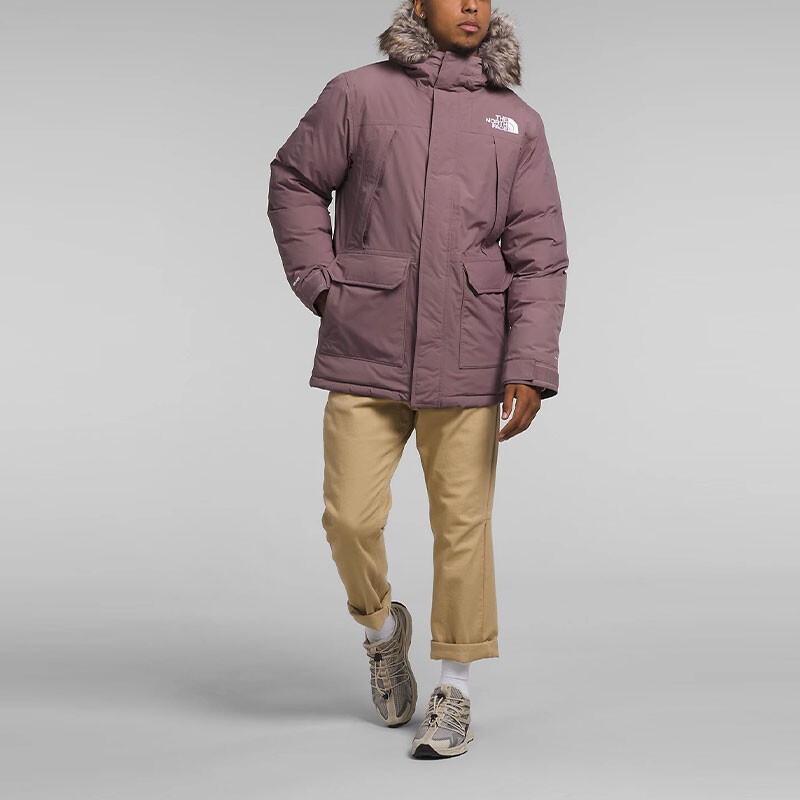 Пуховик мужской фиолетовый The North Face, фиолетовый — фото 2