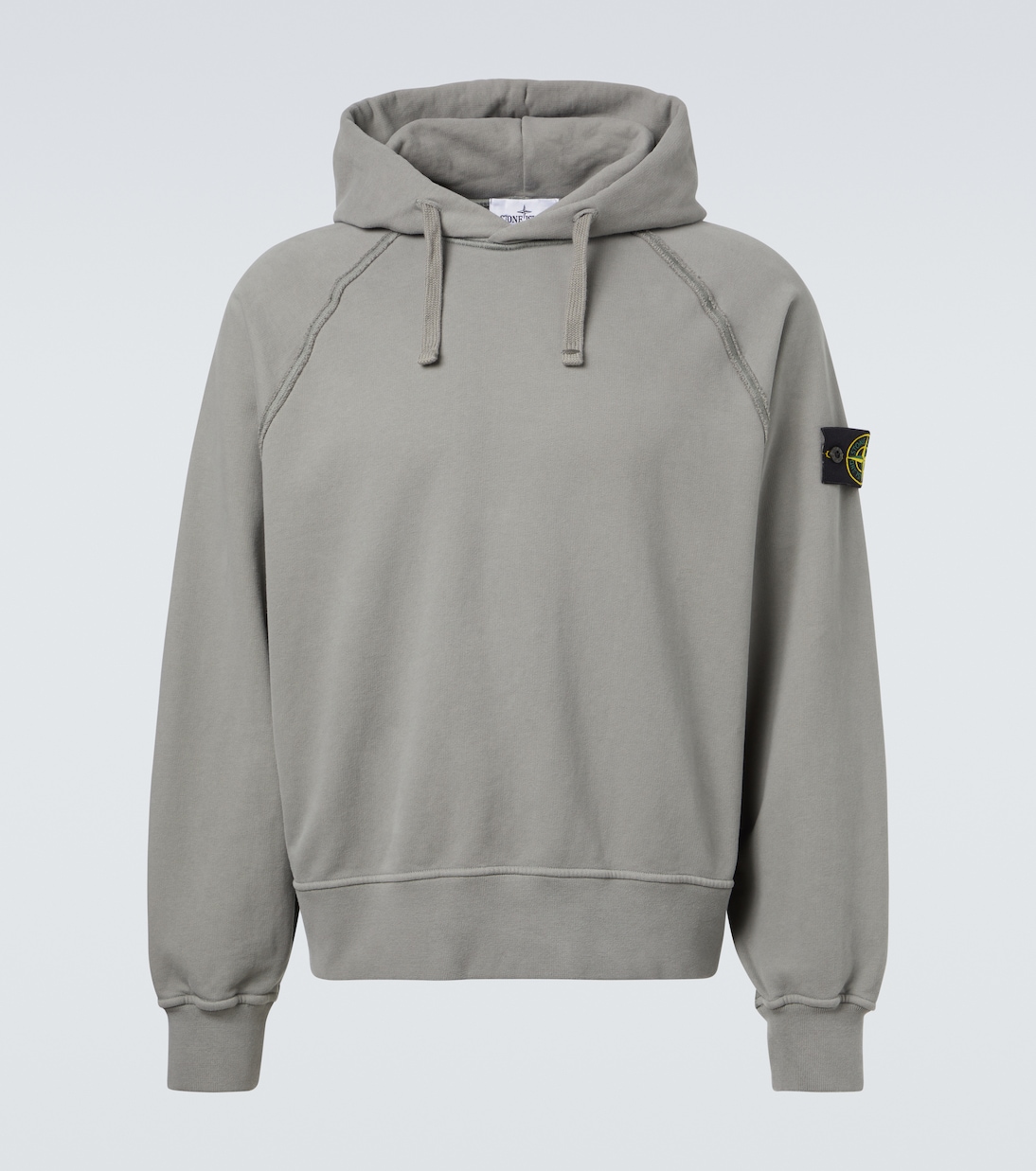 

Толстовка с капюшоном из хлопкового джерси Compass Stone Island, Cement