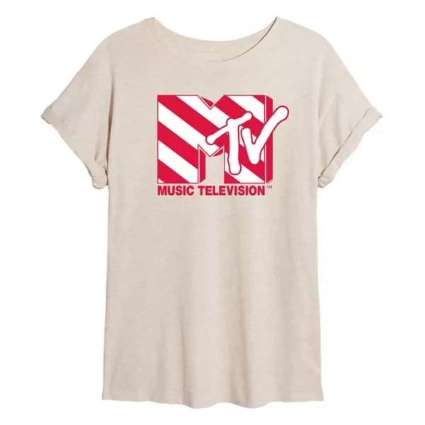 

Футболка Juniors MTV Candy Cane большого размера Licensed Character, бежевый