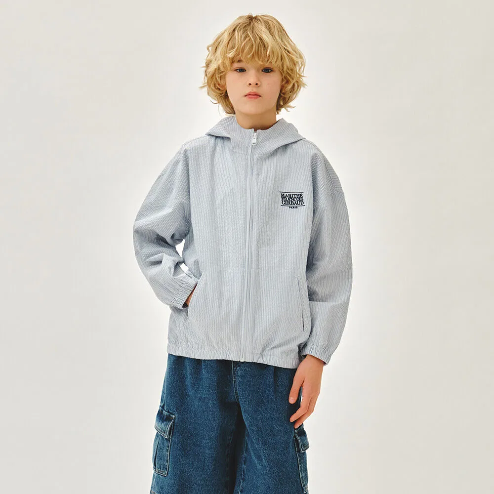 Детская классическая куртка из сирсакера в полоску от Marithé Kids