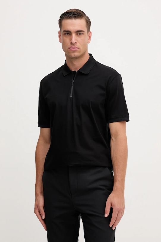 

Хлопковая поло Armani Exchange, черный