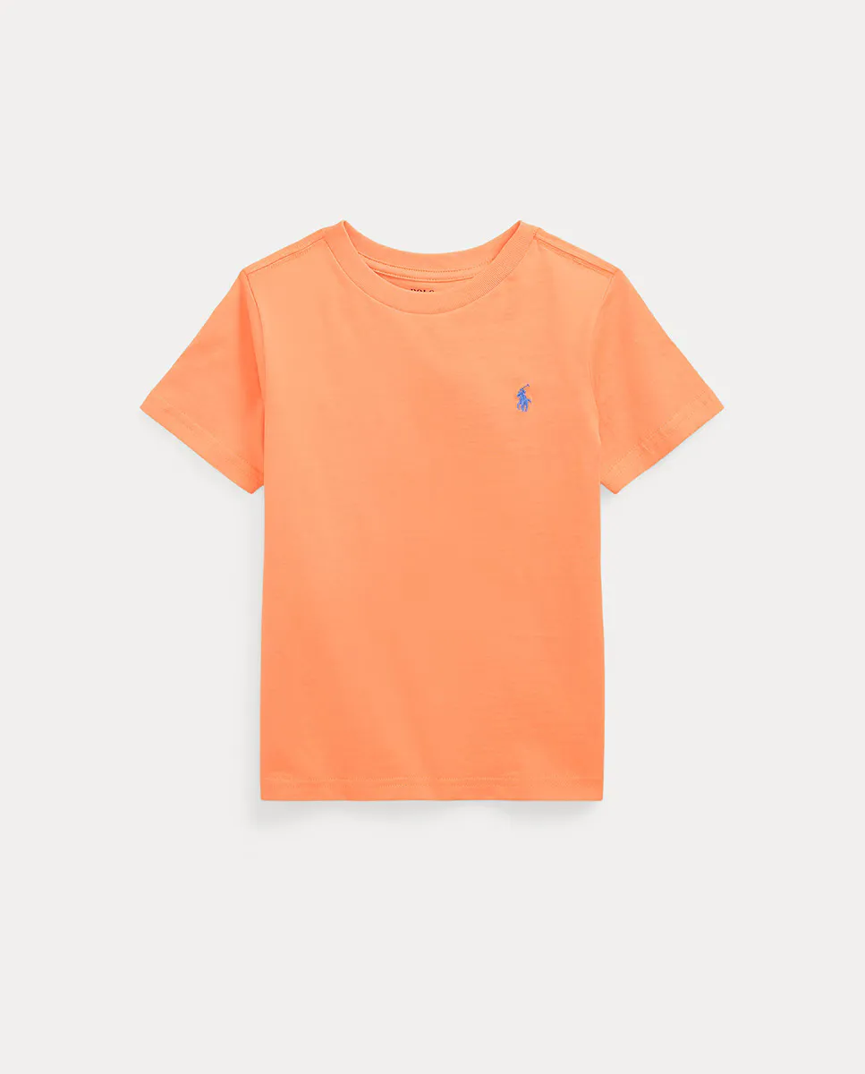 

Футболка из хлопка для мальчика с вышитой лошадкой Polo Ralph Lauren, оранжевый
