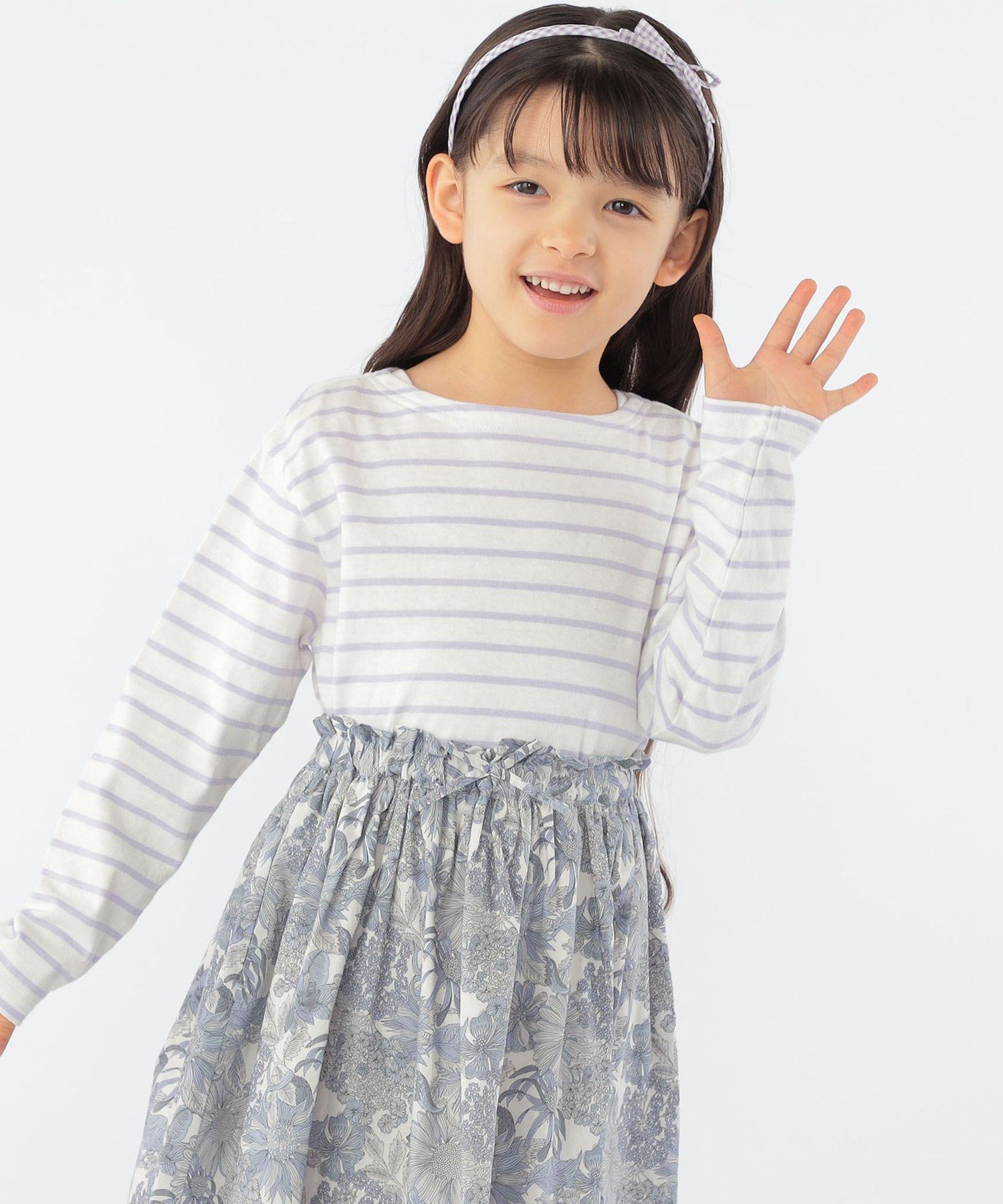 Детская футболка с длинным рукавом в полоску (100–130 см) SHIPS KIDS, Lavender