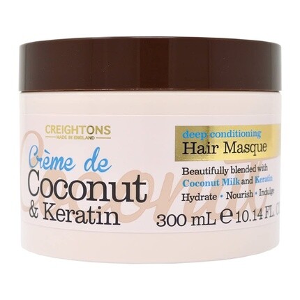 

Маска-кондиционер для волос Crème de Coconut & Keratin Deep Conditioning, 300 мл Creightons