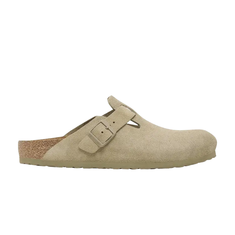 

Кроссовки Birkenstock Boston Suede Leather Faded Khaki, желто-коричневый