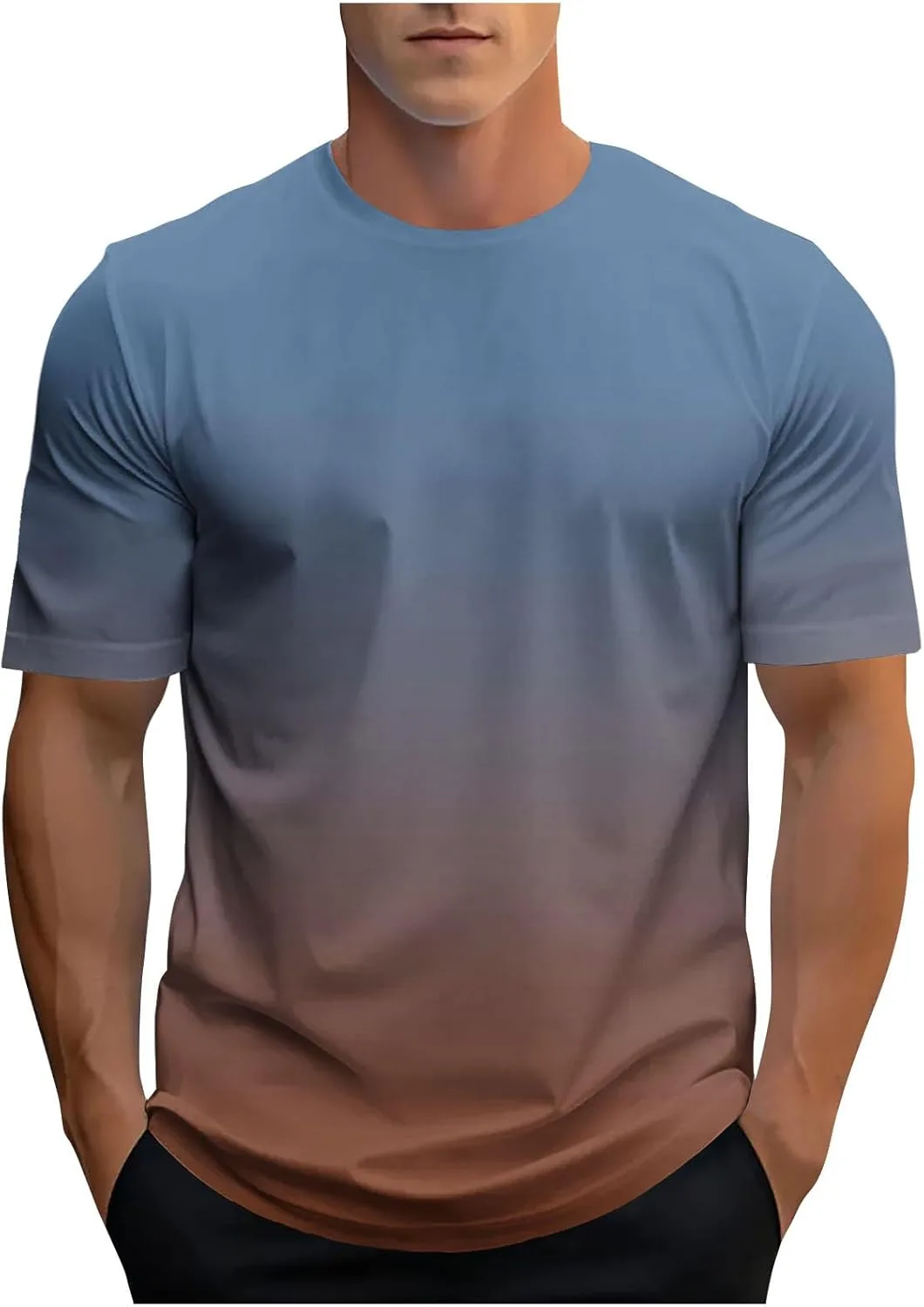 

Мужская летняя пляжная рубашка Gradient Color с коротким рукавом NATHGAM