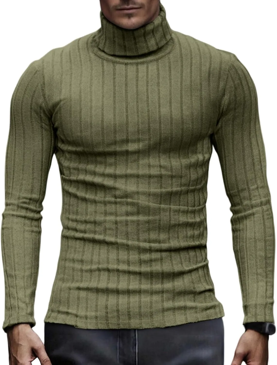 

Ymosrh мужская водолазка с длинным рукавом, Casual, базовая термофутболка, S-2XL