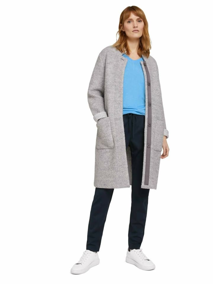 

Tom Tailor Женский свитер с короткими рукавами светло-голубого цвета