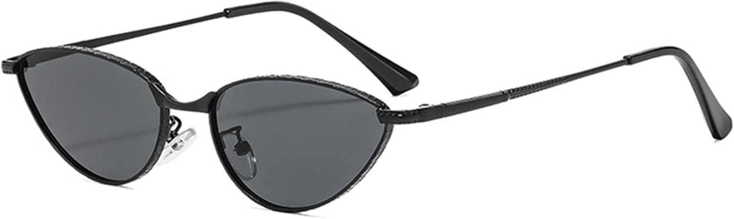 

Солнцезащитные очки Bullabulling в стиле ретро, ​​овальные, для женщин, 90-е годы, маленькие овальные очки «кошачий глаз», винтажная металлическая оправа с пружинным шарниром, Black