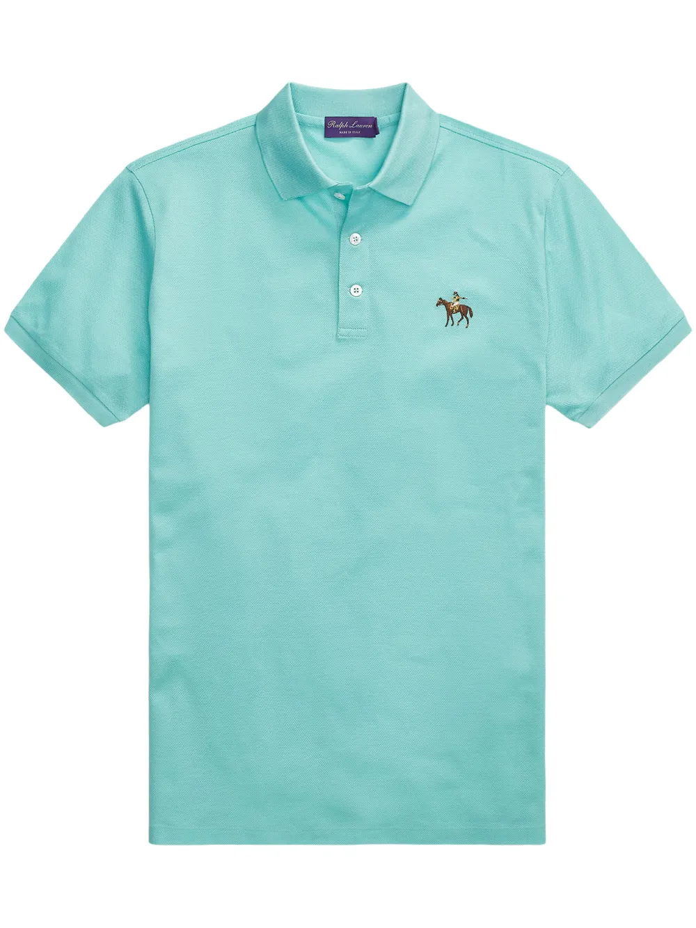 

Рубашка поло с вышитым логотипом Ralph Lauren Purple Label, синий