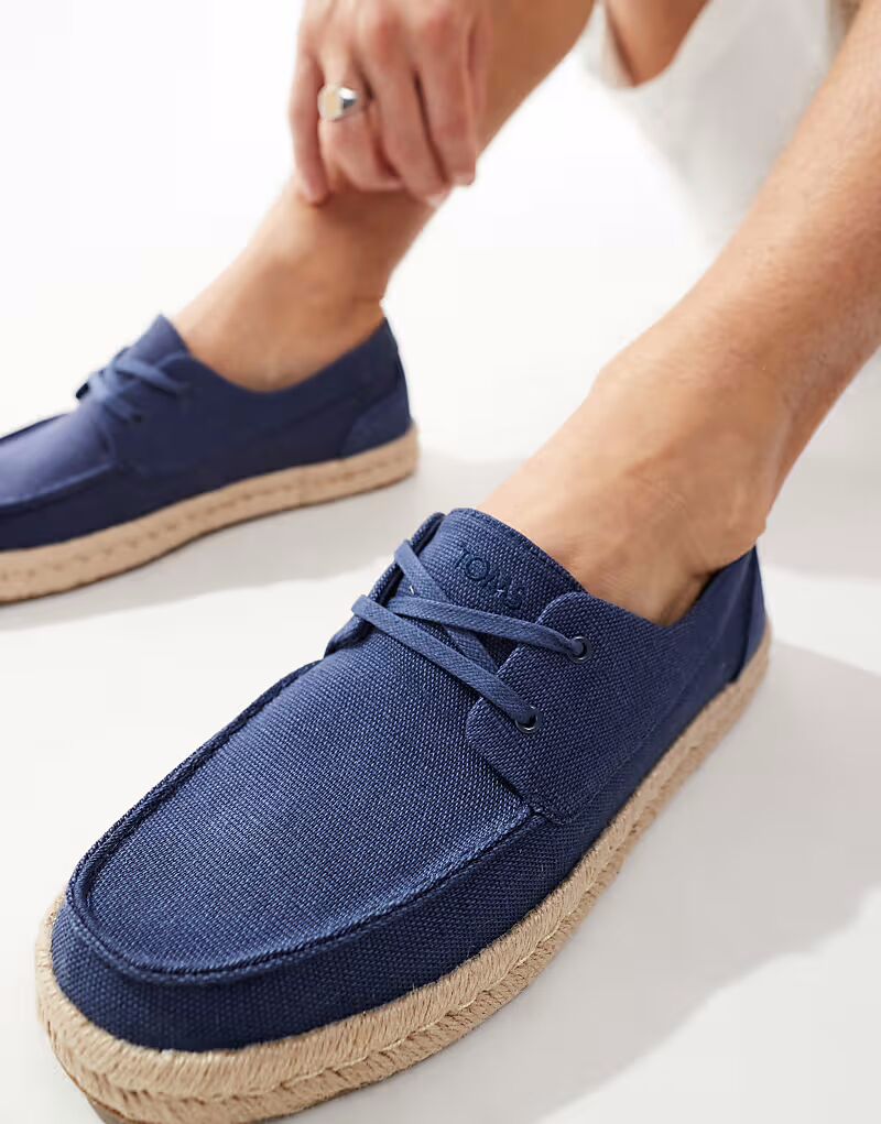 

Туфли Toms Cabo Rope Slip On синего цвета