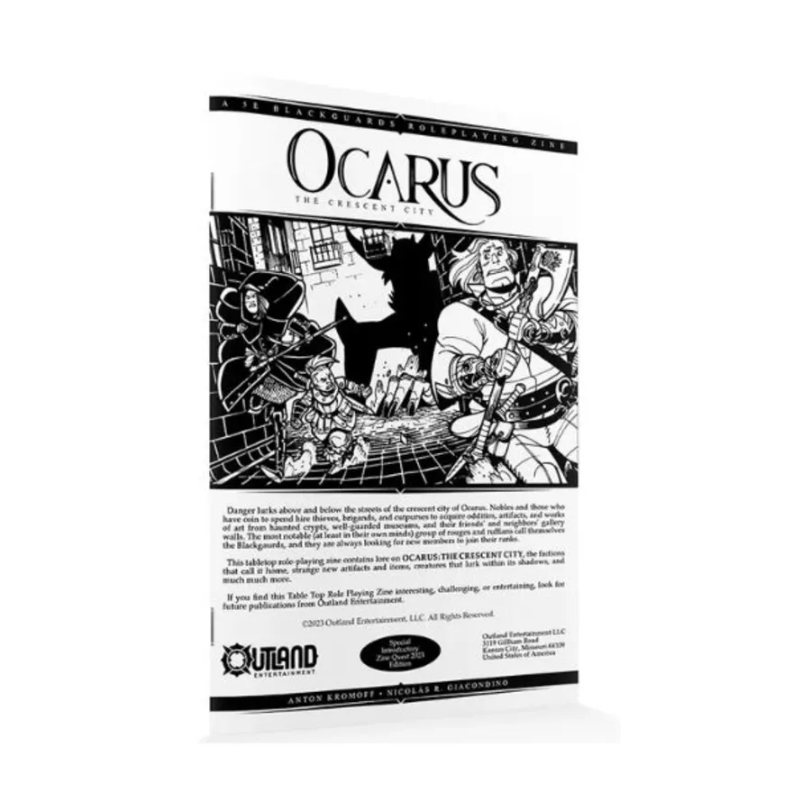 

Ocarus-The Crescent City, Role Playing Games (Outland Entertainment), мягкая обложка