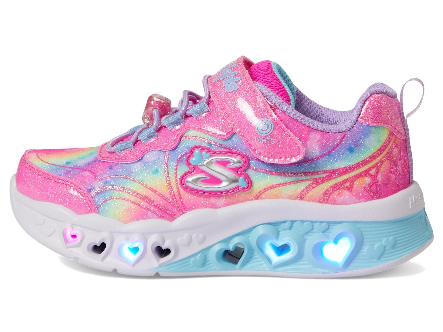 

Кроссовки SKECHERS KIDS Flutter Heart Lights - Groovy Swirl 303253L (Little Kid/Big Kid)