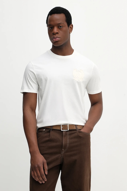 

Хлопковая футболка Guess, бежевый