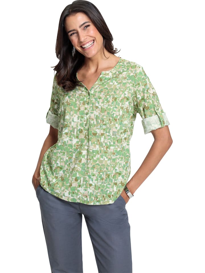 

WITT WEIDEN Блузка светло-зеленого/белого цвета