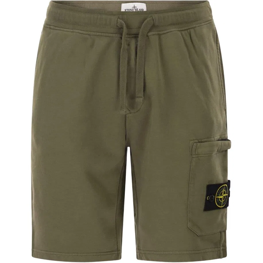 Шорты карго Stone Island зеленые
