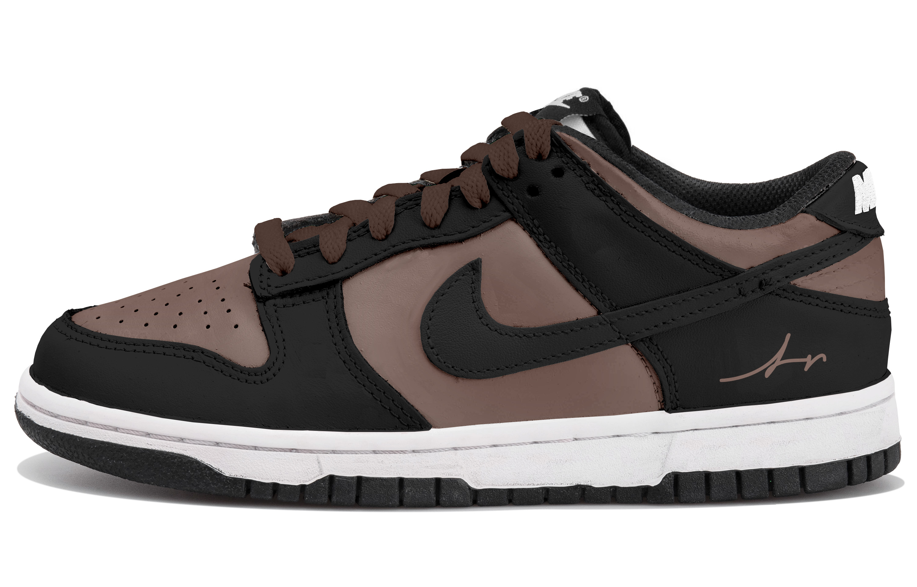 

Nike Кроссовки для скейтбординга Dunk Slip с низким верхом, мужские, черно-коричневые
