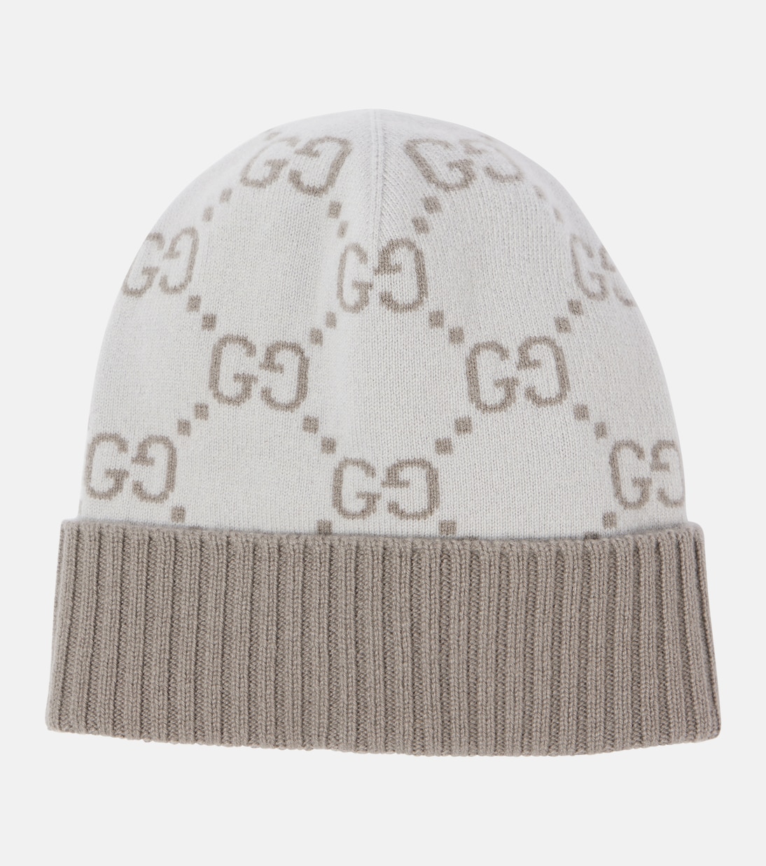 

GG кашемировая жаккардовая шапка Gucci, Zinc/Light Grey