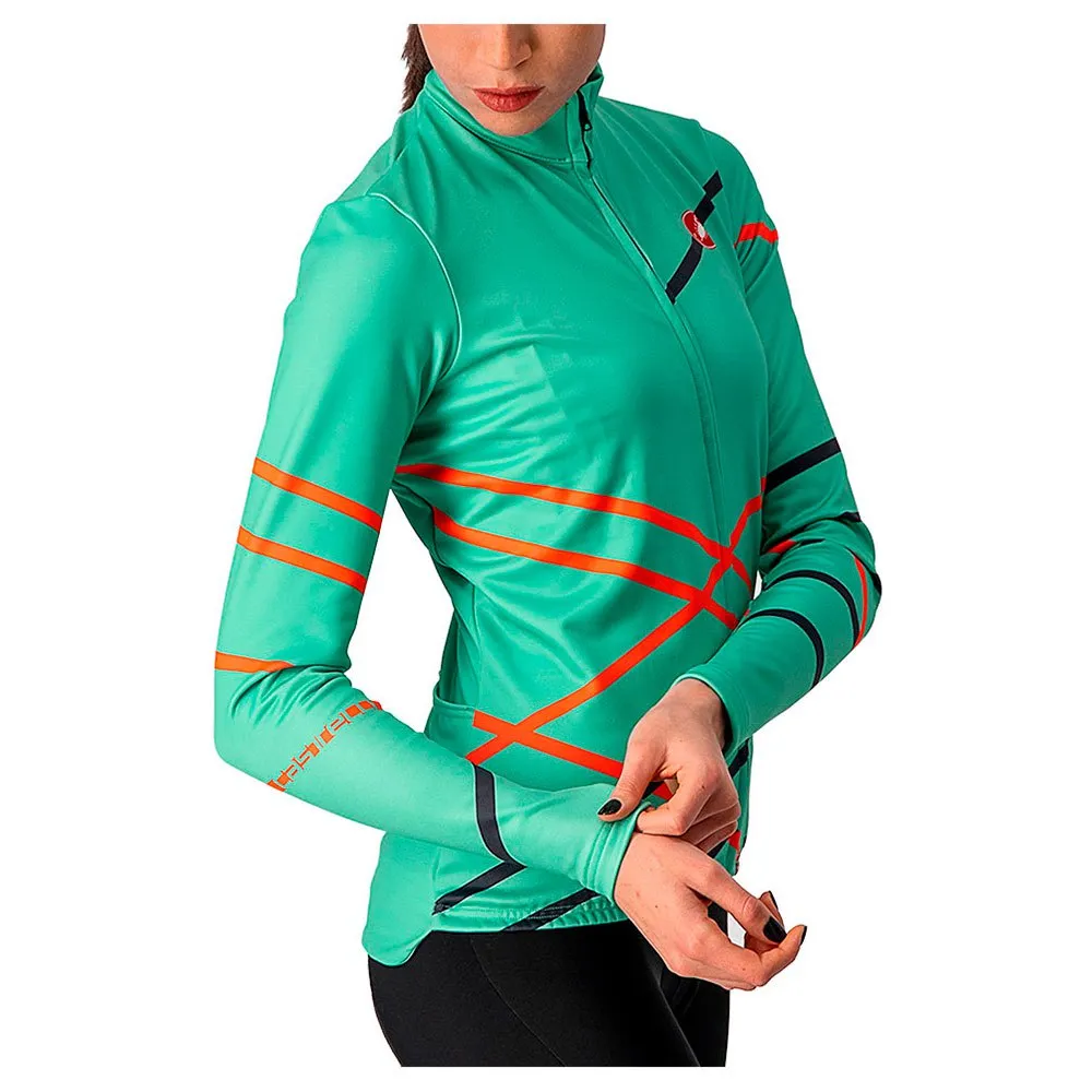 

Джерси с длинным рукавом Castelli Diagonal FZ, зеленый